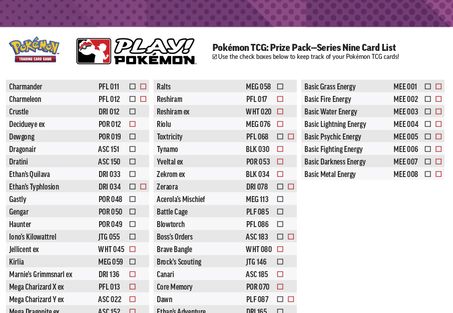 pokemon series 8 card list POP Series 8 Card List