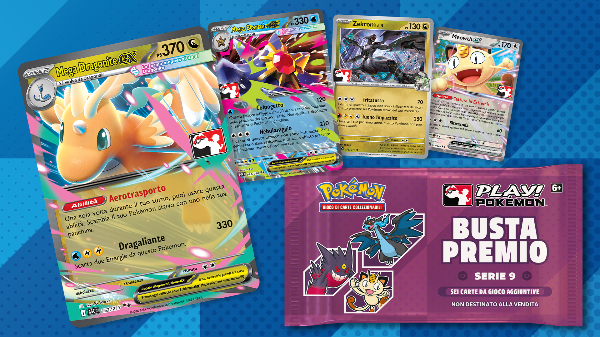 Non perdere la serie 9 delle buste premio Play! Pokémon presso il tuo rivenditore di fiducia