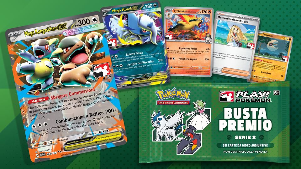 Cerca la serie 8 delle buste premio Play! Pokémon presso i Play! Pokémon Store