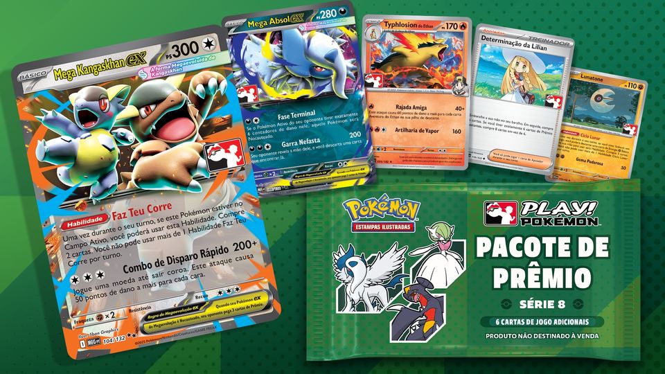 Receba Pacotes de Prêmio do Play! Pokémon — Série 8 nas Play! Pokémon Stores