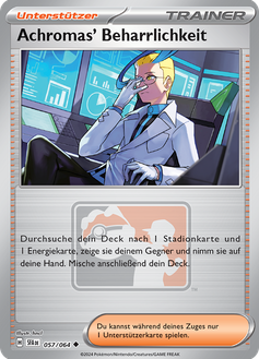 Pokémon-Sammelkartenspiel-Karte: Achromas’ Beharrlichkeit.