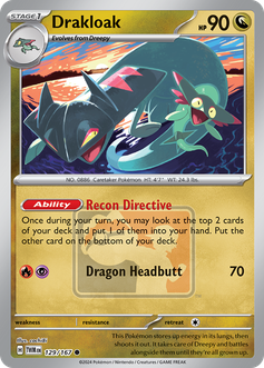 Drakloak Pokémon TCG card.