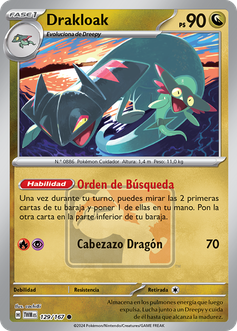 Carta de Drakloak de JCC Pokémon.