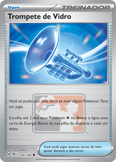 Carta Trompete de Vidro do Pokémon Estampas Ilustradas.