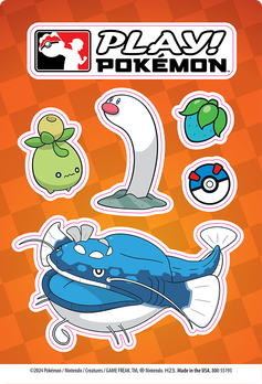 Adesivos temáticos de Pokémon.