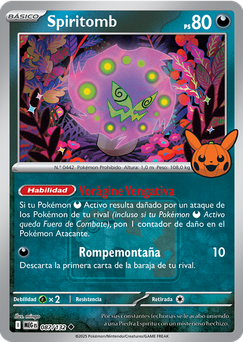 Celebra Pokéween en tu Play! Pokémon Store local, y recibe un sobre de mejora de temática Halloween y una carta de promoción de Spiritomb.