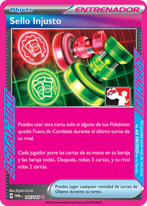 Envoltorios de sobres de premio de Play! Pokémon y cartas de JCC Pokémon.