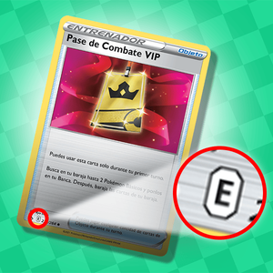 Una carta de JCC Pokémon con la marca de regulación ampliada.