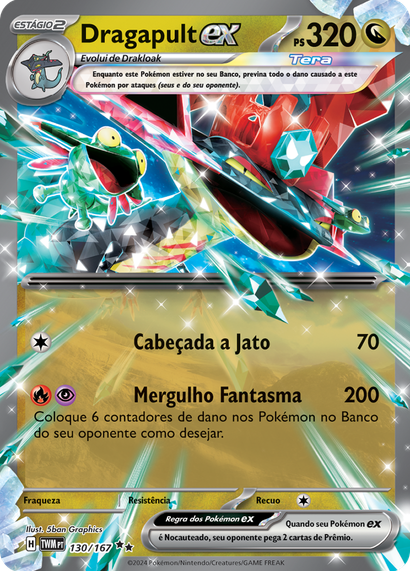 Carta Dragapult ex do Pokémon Estampas Ilustradas.