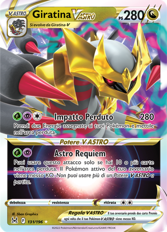 Carta del GCC Pokémon di Giratina-V ASTRO.