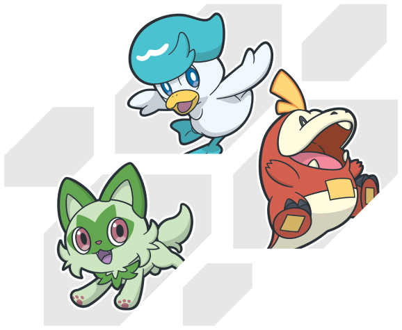 Un logo avec des personnages de jeu.